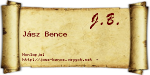 Jász Bence névjegykártya
